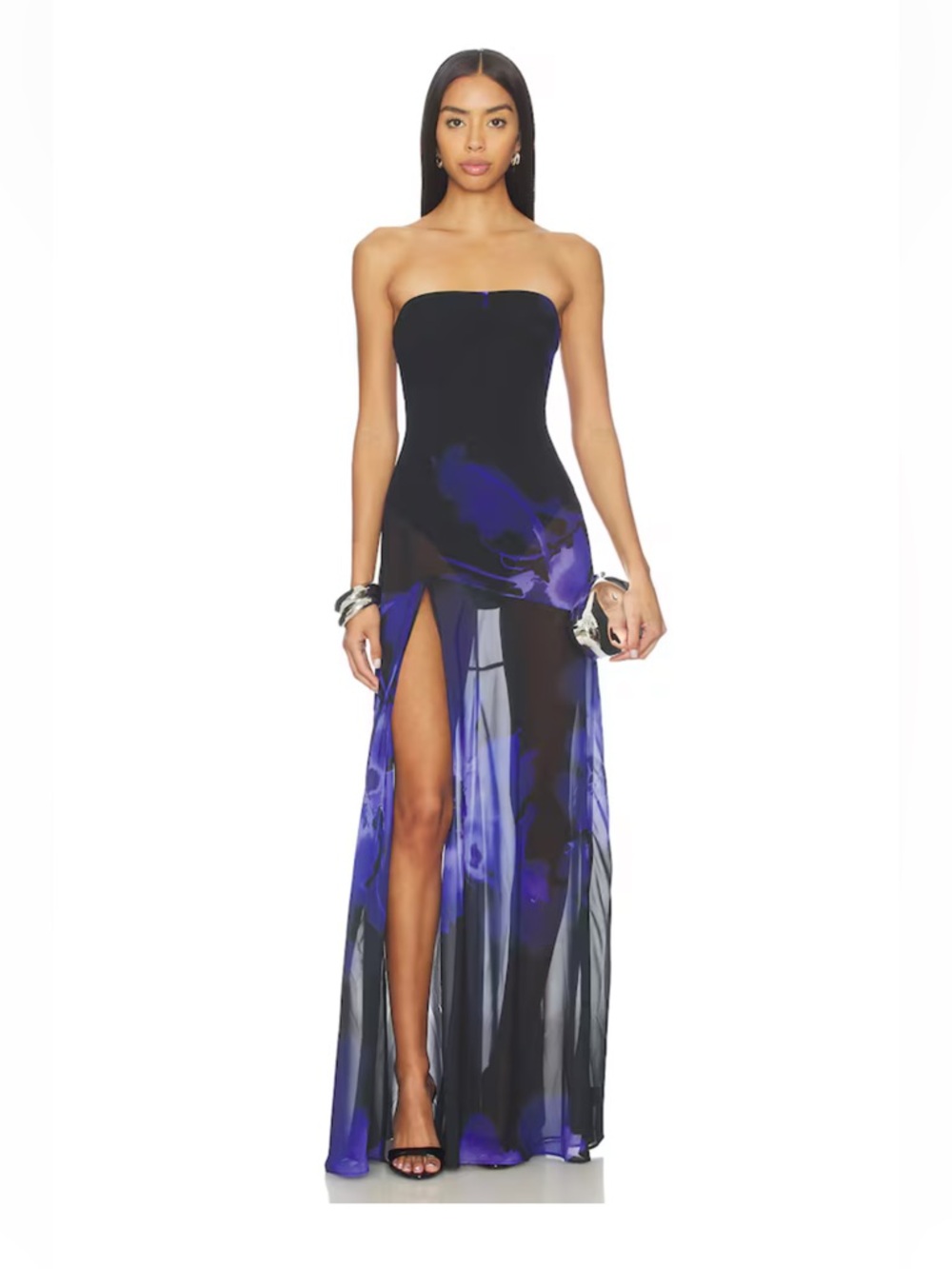 REVOLVE NBD Adeliza Maxi Dress in Dyed Foliage Floral size XS